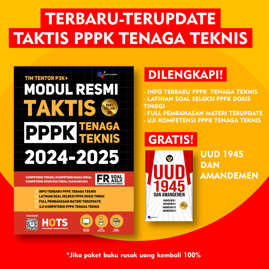 Jual BUKU PPPK TENAGA TEKNIS / MODUL RESMI TAKTIS PPPK TENAGA TEKNIS ...