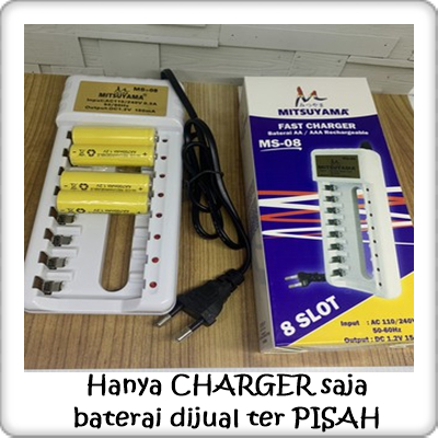 Jual Charger Baterai AA/ AAA/ Battery Mitsuyama MS-08 8 Slot Fast ...