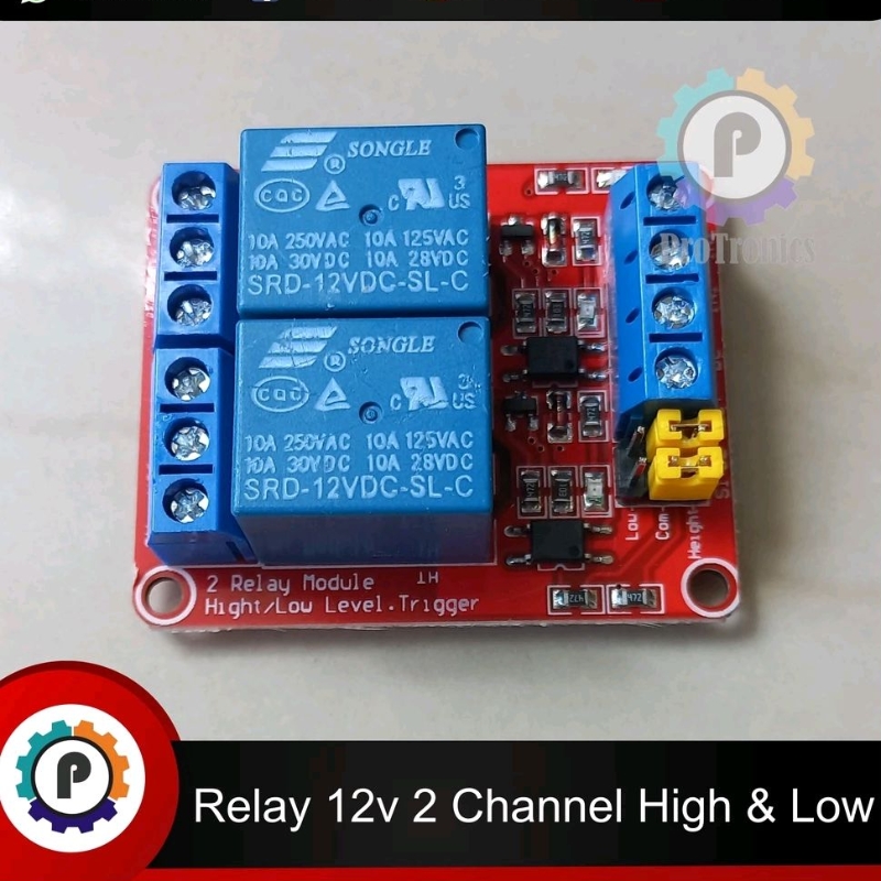 Jual 2 Channel Relay Module 12V Supports High and Low Level Trigger ...
