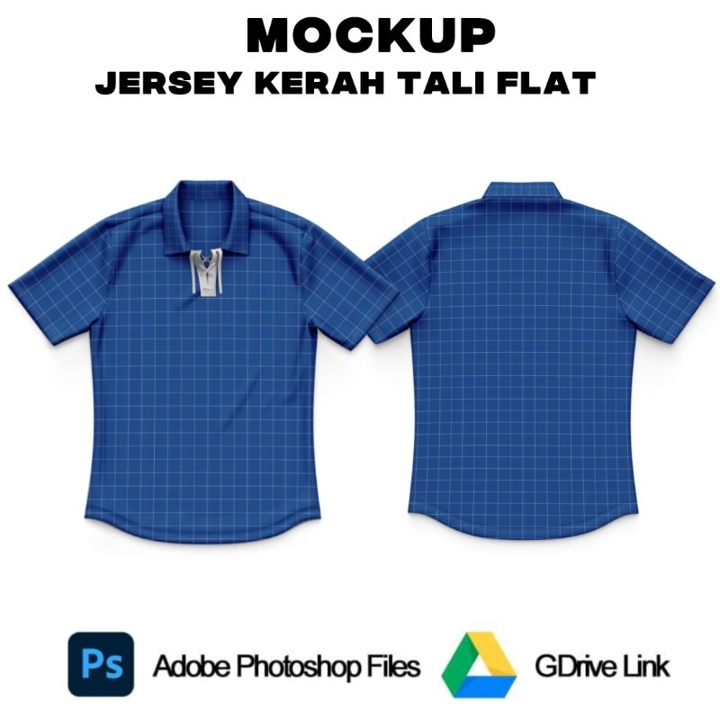 Jual Mockup Jersey Kerah Tali Flat | Shopee Indonesia