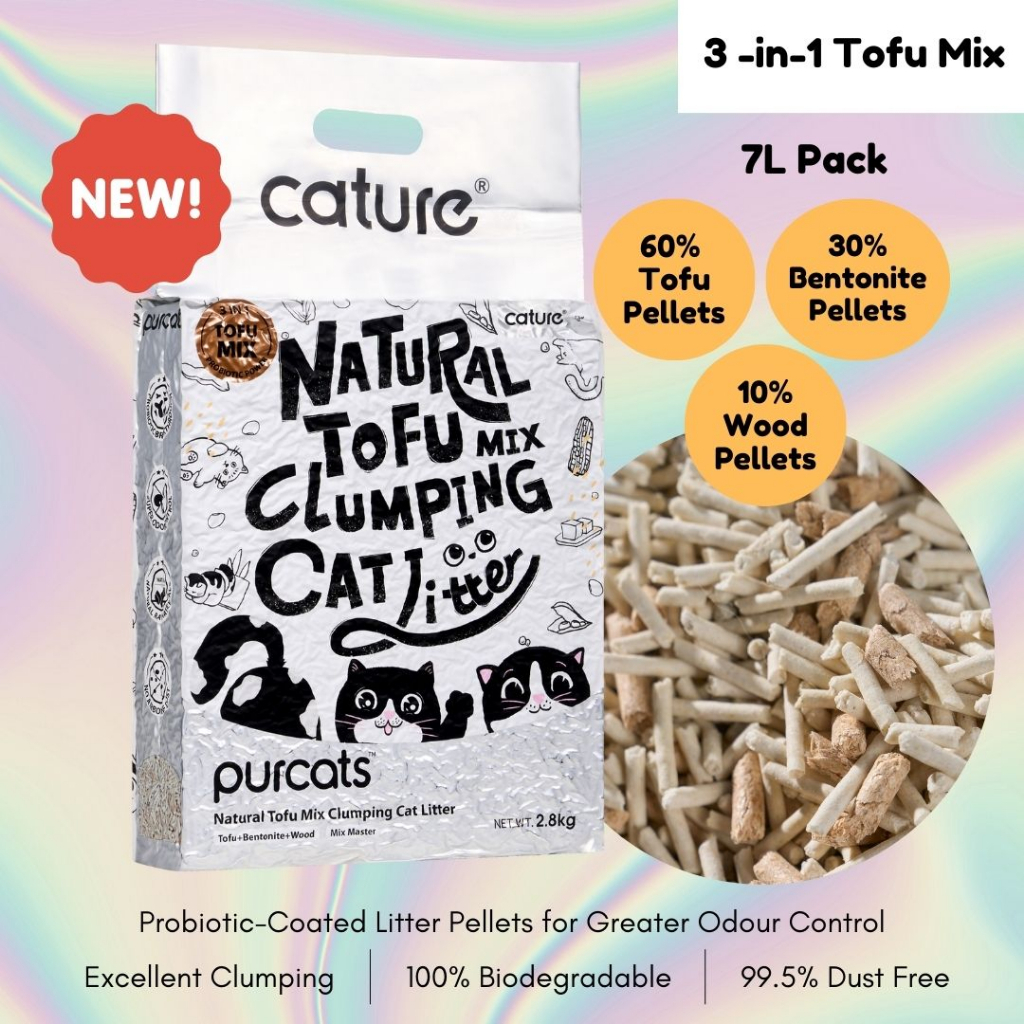 Jual Cature - Natural Tofu Clumping Cat Litter (Tofu Mix 3-in-1 ...