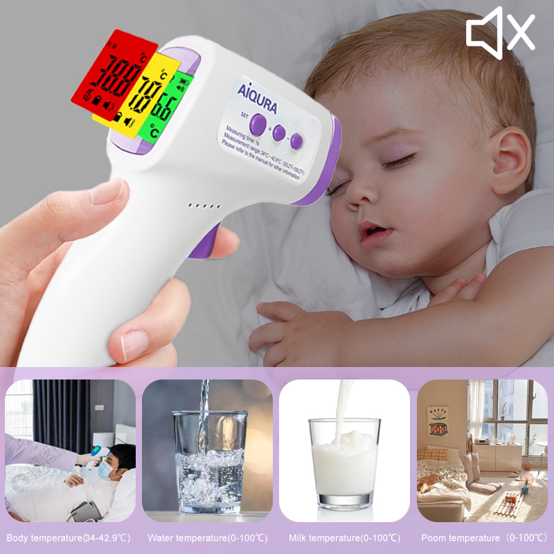 Jual Termometer Digital Bayi Ungu Termometer Tembak Anak Demam Infrared ...
