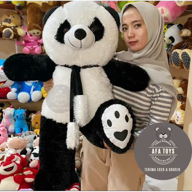 Jual Boneka Panda Kombinasi Ukuran XL 70CM | Shopee Indonesia