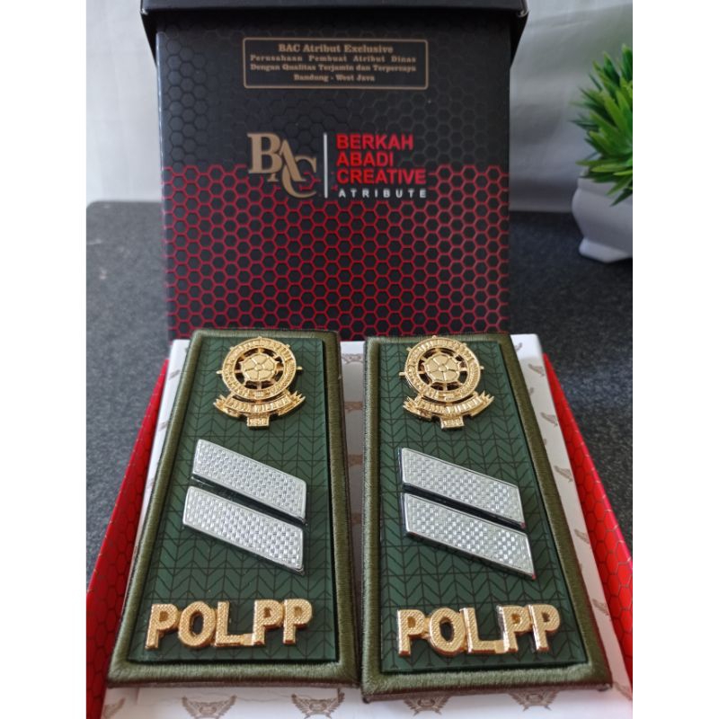 Jual Pangkat Pdh Pol Pp 2B Kain Akrilik Logo Setir Exclusive | Shopee ...