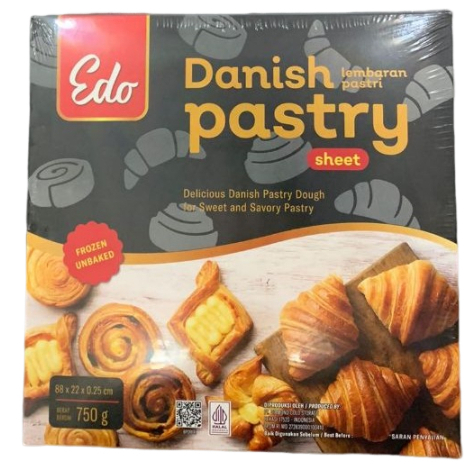 Jual Edo Danish Pastry 750gr Sheet Lembaran Pastri | Shopee Indonesia
