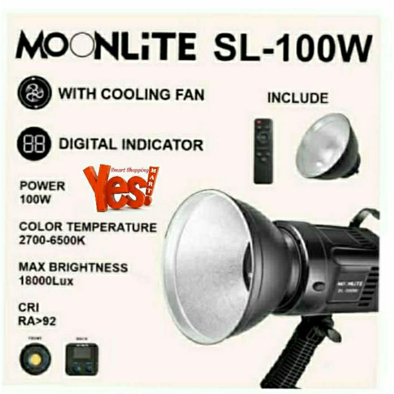 Jual Lampu Studio LED Lighting Moonlite SL-100W SL100W | Shopee Indonesia