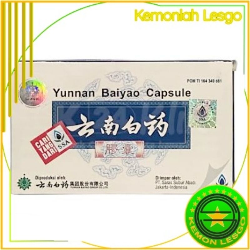 Jual YUNNAN BAIYAO 16 KAPSUL OBAT HERBAL TRADISIONAL CHINESE MEDICINE Shopee Indonesia