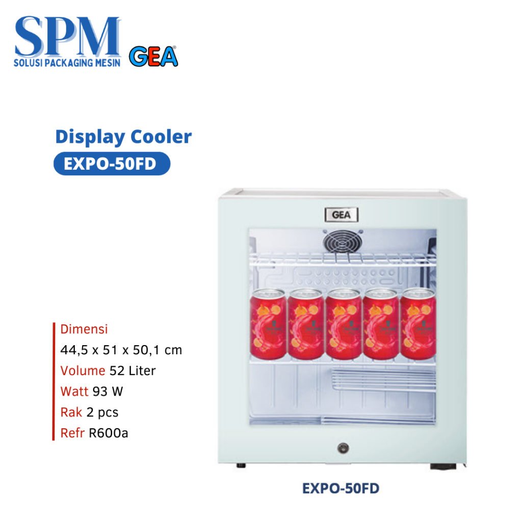 Jual Mini Showcase Gea Display Cooler Kulkas Mini 2 Rak EXPO-50FD ...