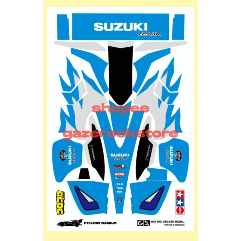 Jual Stiker Tamiya Cyclone Magnum Cutting Vinyl | Shopee Indonesia