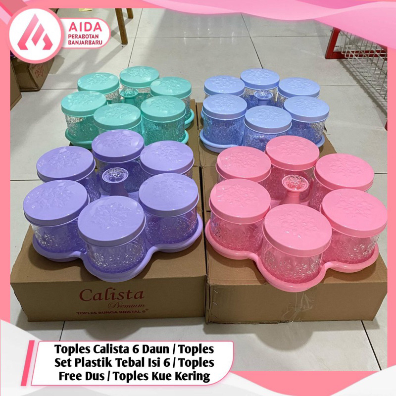 Jual Toples Calista Daun Toples Set Plastik Tebal Isi Toples