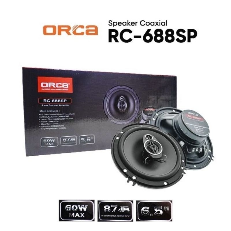 Jual Speaker Pintu Coaxial 6,5 inch Orca RC687SP RC688SP 2 Way