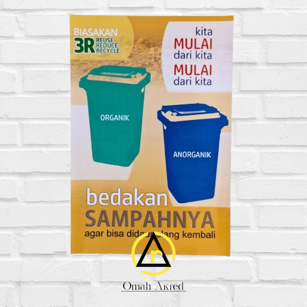 Jual Poster Bedakan Sampah - 3R - Sampah Organis Anorganik - Poster ...