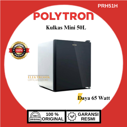 Jual Polytron PRH51X Kulkas Mini Portable 50L Tempered Glass Door Low ...