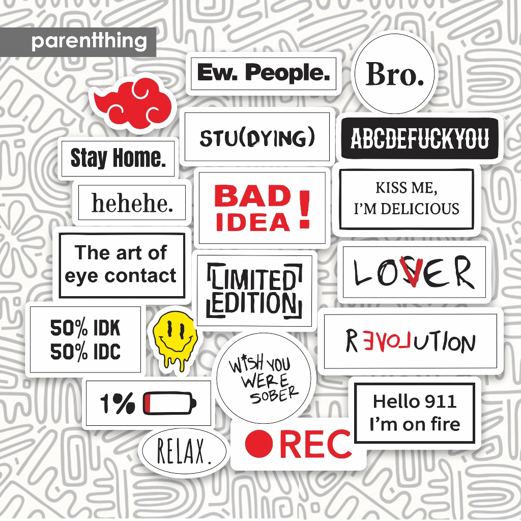 Jual Sticker hp aesthetic TEXT \\ sticker hp aesthtetic | Shopee Indonesia