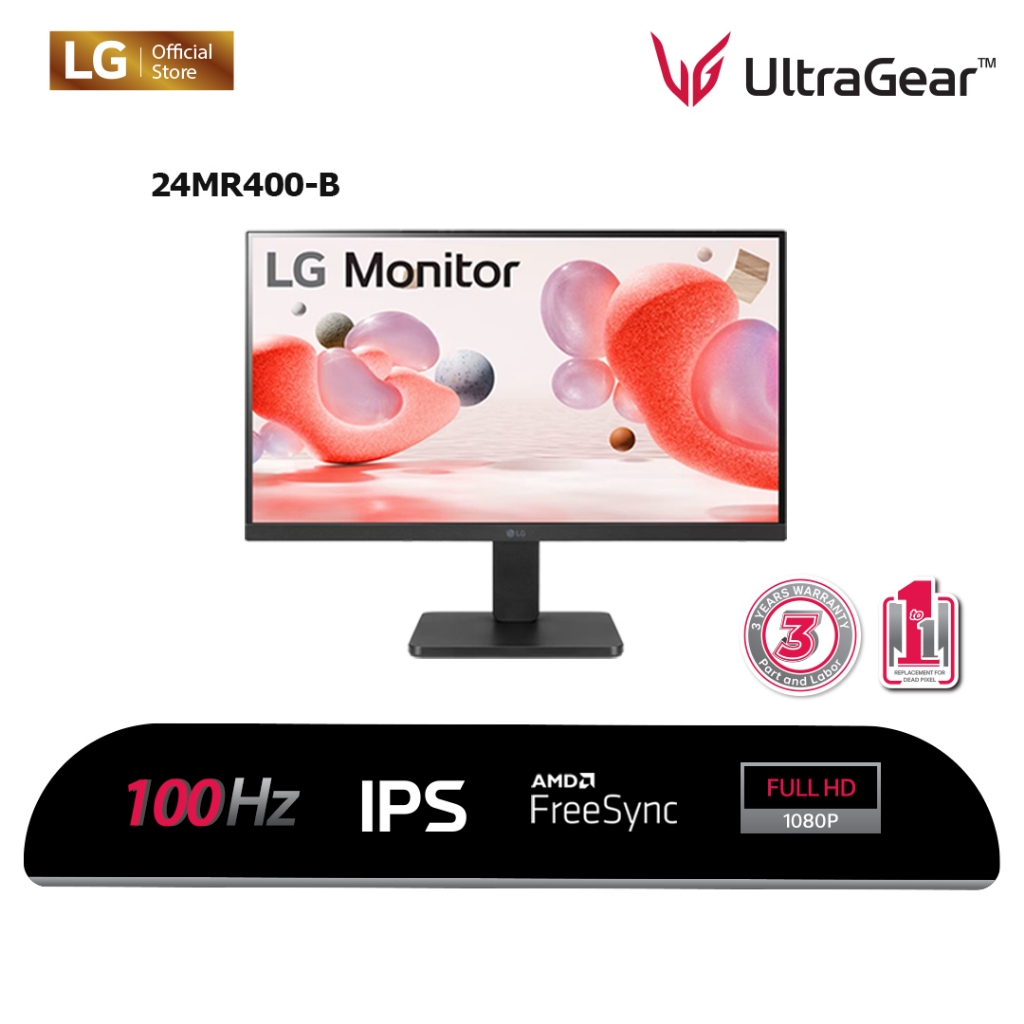 Jual LG Monitor 24MR400-B 24'' Full HD Display With AMD FreeSync™ 100HZ ...