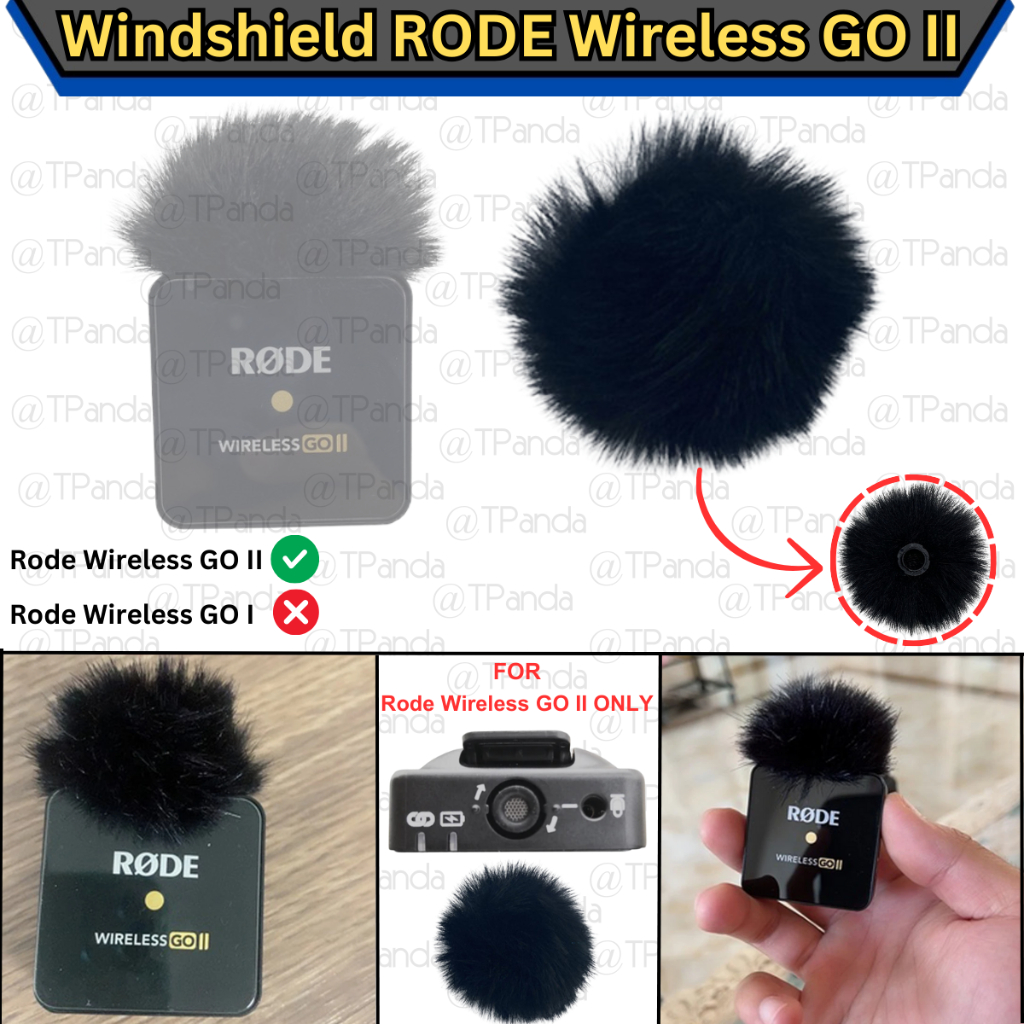 Jual Windshield For RODE WIRELESS GO II Bulu Windscreen Windmuff Furry ...