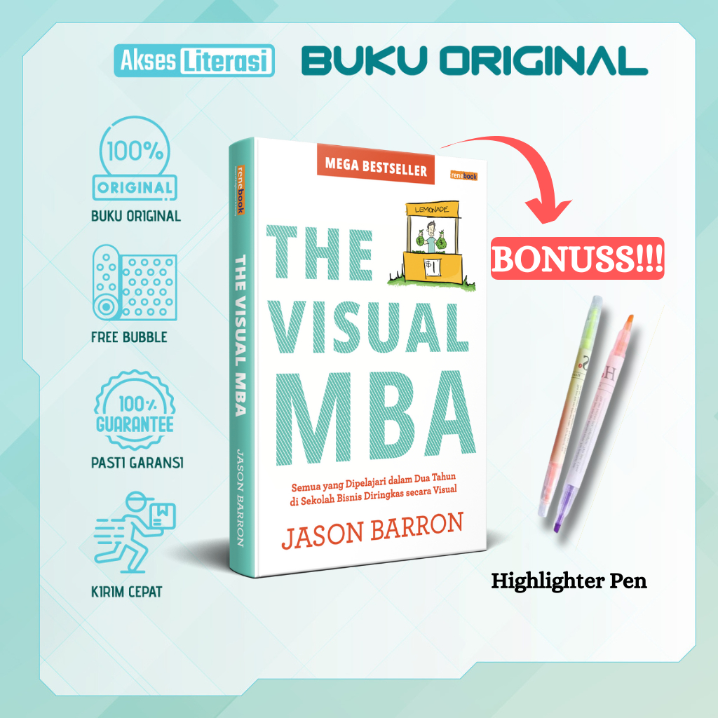 Jual EKSKLUSIF BONUS - Buku The Visual MBA Hard Cover - Jason Barron ...