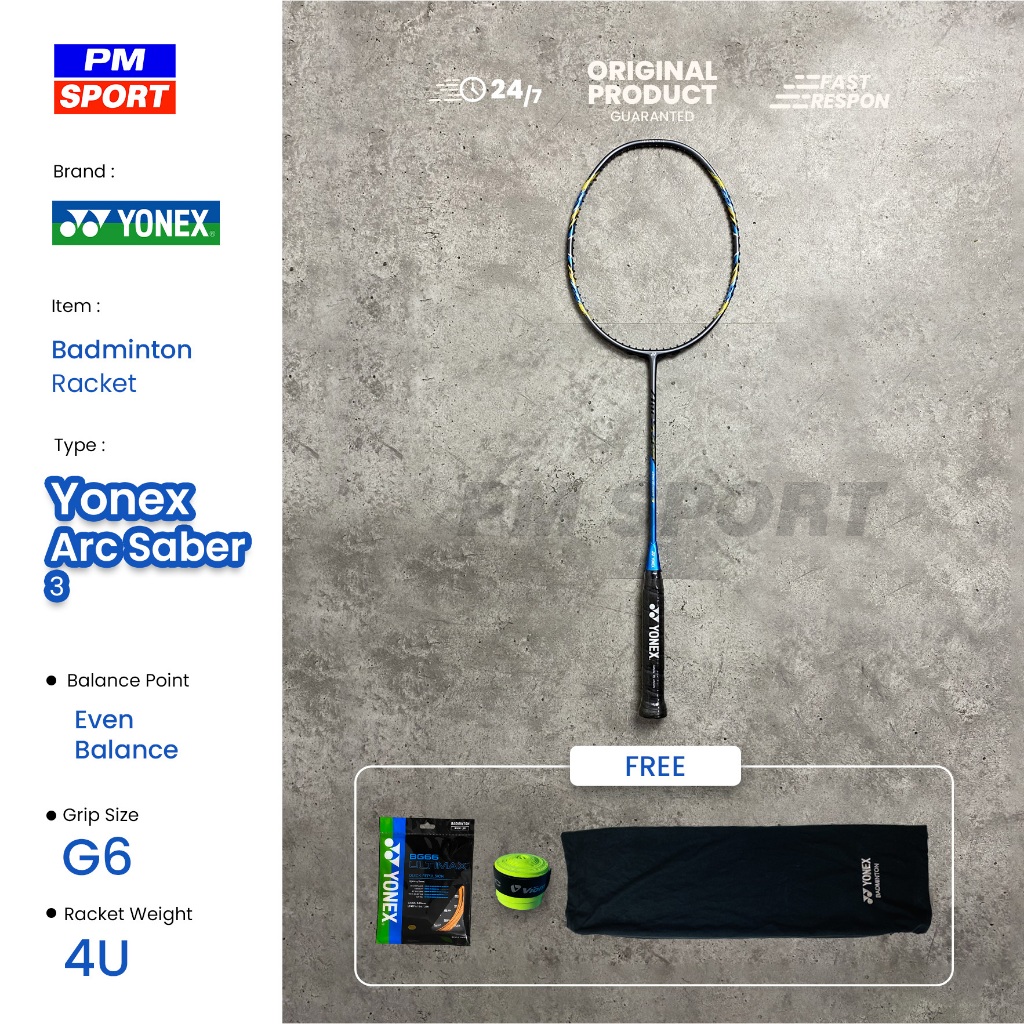 Jual RAKET BADMINTON / BULUTANGKIS YONEX ARCSABER 3 JAPAN ORIGINAL ...