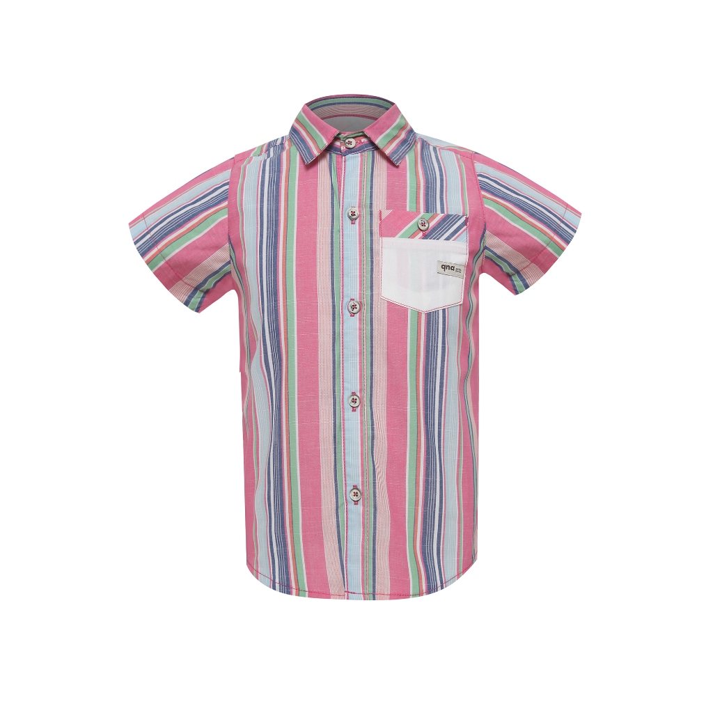Qna Boy Waduki Kemeja Anak Multicolor Motif Salur