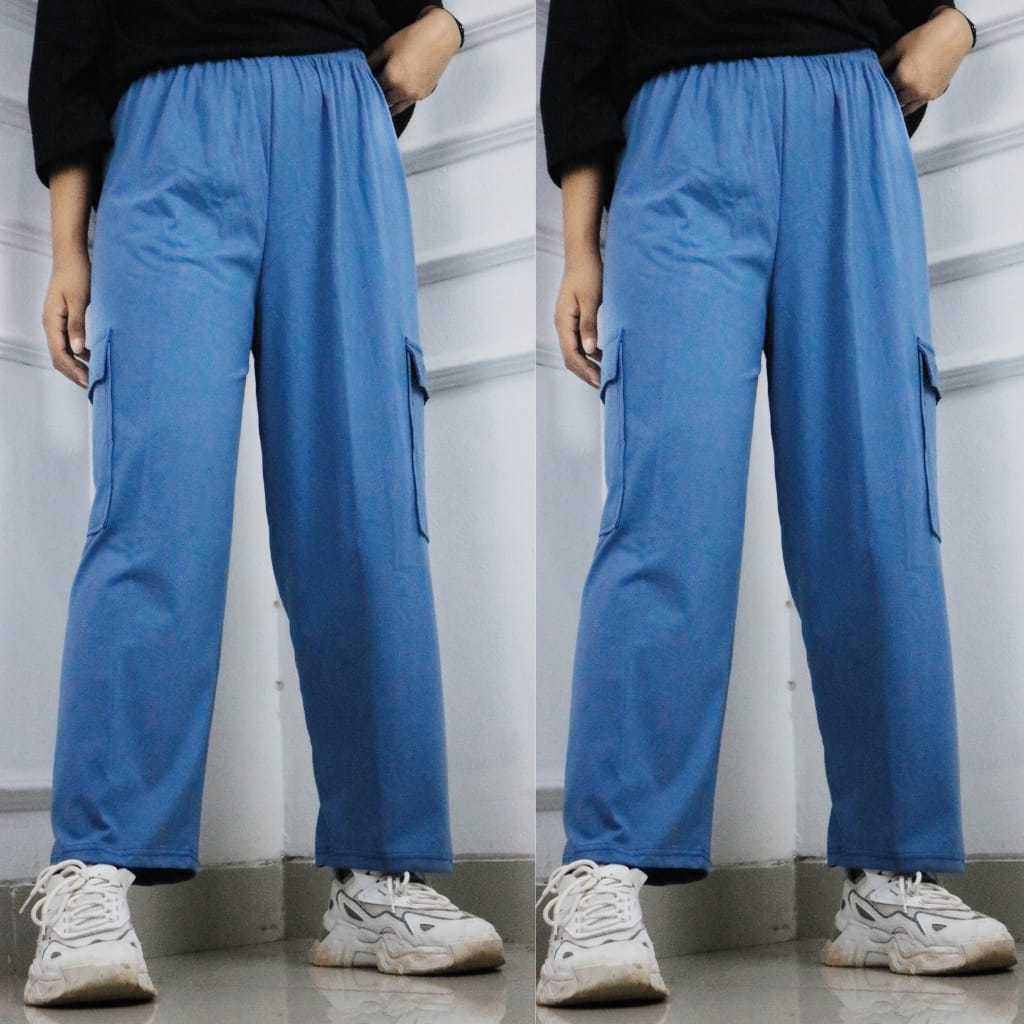 Jual Setelan Celana Cargo Wanita Kekinian Jumbo Alice Set BO Size