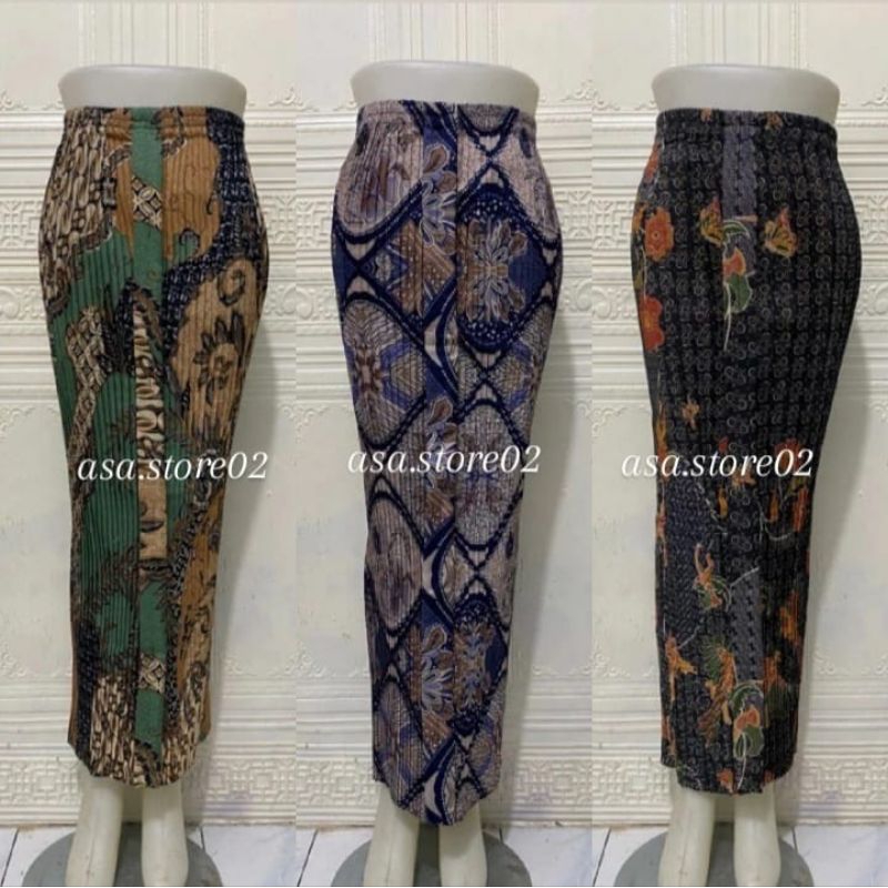 Jual Rok Plisket Batik Instanrok Batik Wirurok Wisudabawahan Kebaya Shopee Indonesia 3500