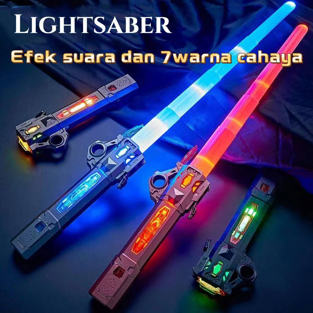 Jual Mainan Pedang Lightsaber Star Wars 2in1 Pedang 7 Warna Lampu Laser ...