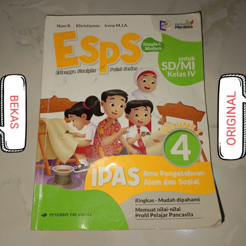 Jual Buku ESPS IPAS Ilmu Pengetahuan Alam Dan Sosial Kelas 4 IV SD MI ...