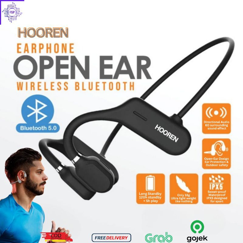Jual Open Ear Bluetooth Wireless IPX7 Air Transmisi Sport Bone