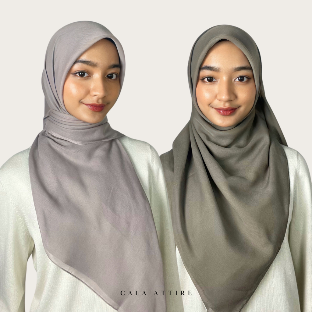 Jual Dahlia Plain Paris Cala Attire Hijab Square Segiempat Segi