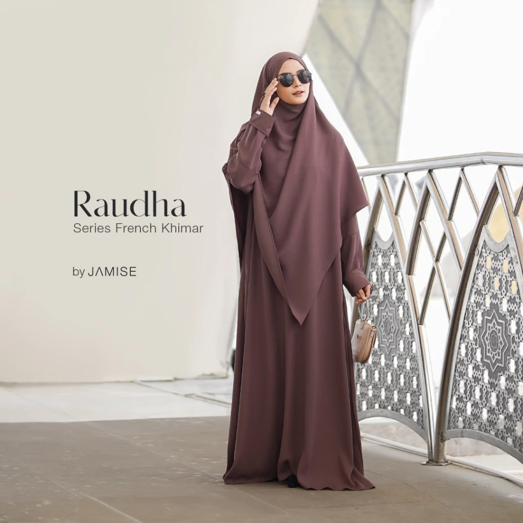 Jamise Raudha Series gamis set khimar dan cadar