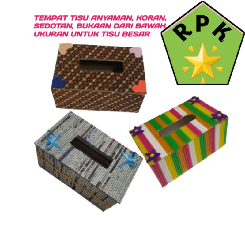 Tempat Tisu prakarya bahan bekas