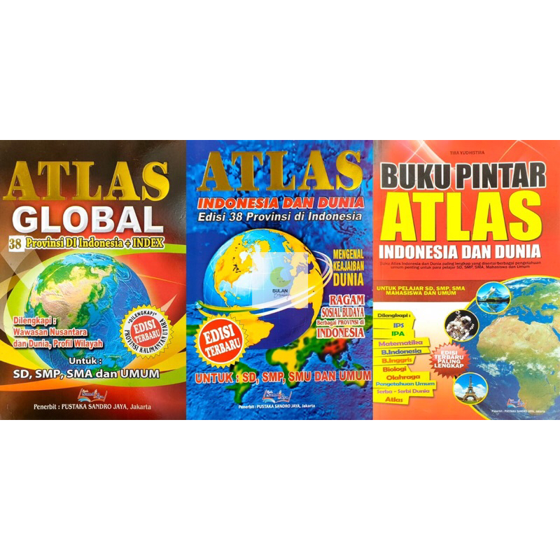 Jual Buku ATLAS Indonesia dan Dunia Edisi Terbaru 38 Provinsi di ...