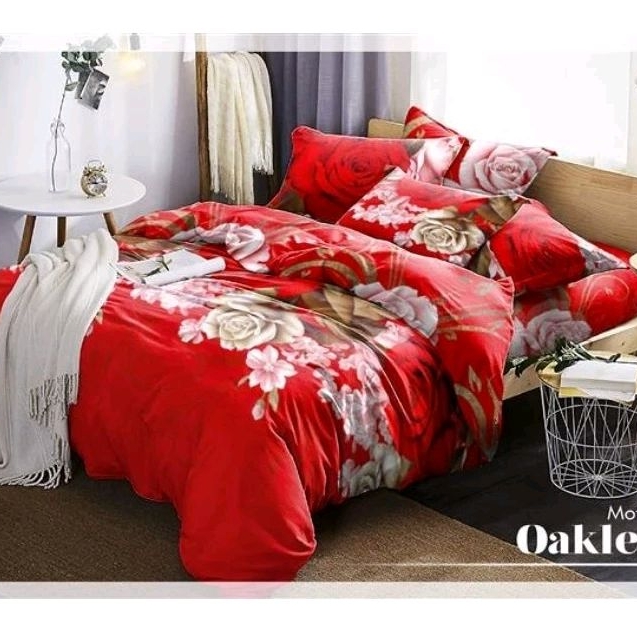 Jual Bisa Cod Sprei Oaklee Motif Bunga 180x200 Seprei Katun Import 200