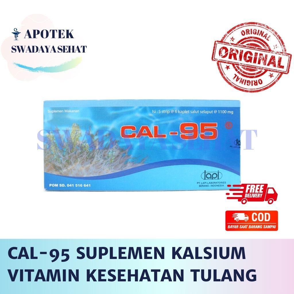 Jual CAL 95 Strip Tablet- Suplemen Calcium Per Tablet Vitamin Ibu Hamil ...