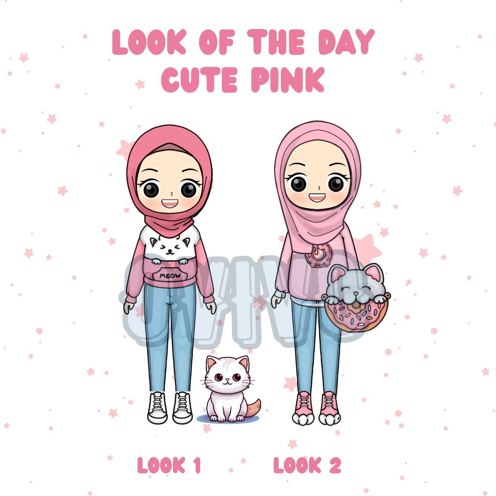Jual [Cute Pink] Premium Hijab dan non hijab Bp bpan mainan orang ...