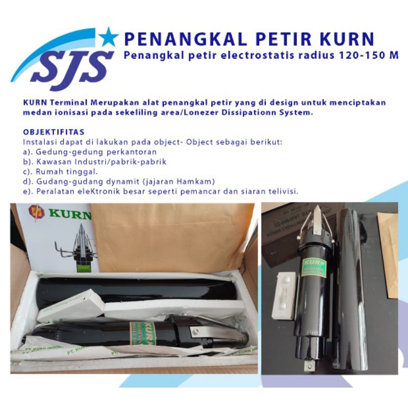 Jual Penangkal Petir Kurn r150 original radius 120-150m | Shopee Indonesia