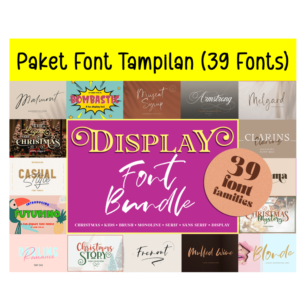 Jual Paket Font Tampilan (39 Fonts) | Shopee Indonesia