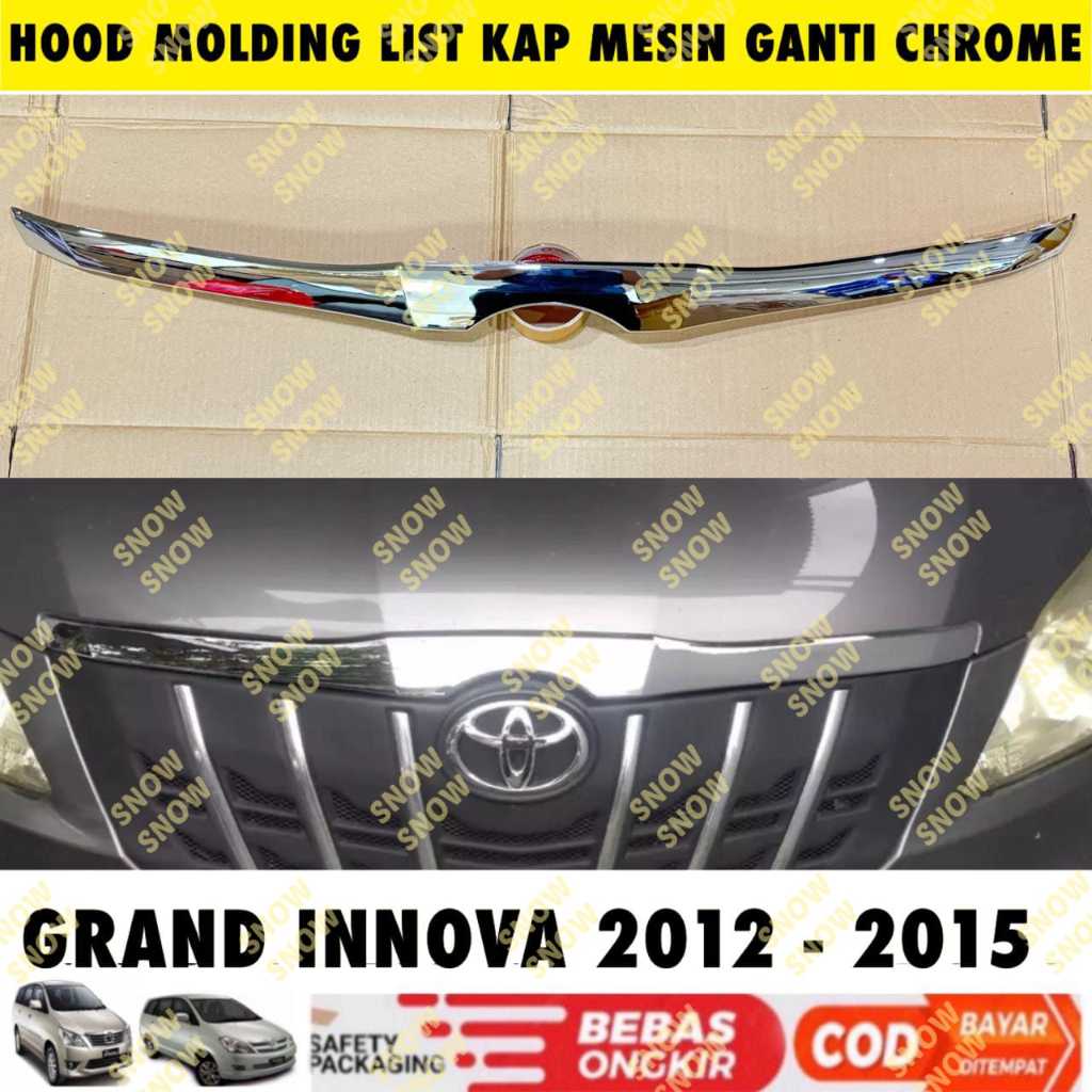 Jual Hood Molding Grand Innova 2012 2014 2015 List Kap Mesin Cover ...