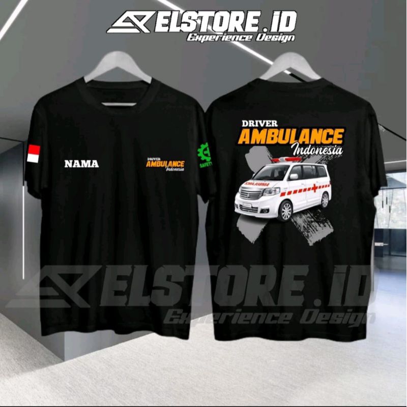Jual KAOS DRIVER AMBULANCE INDONESIA FREE NAMA DADA | Shopee Indonesia