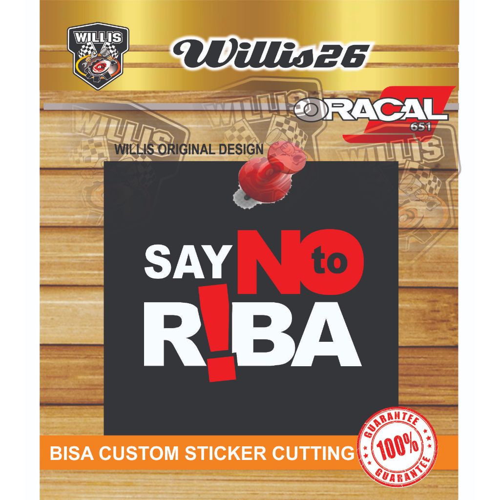 Jual STIKER SAY NO TO RIBA STICKER RIBA | Shopee Indonesia