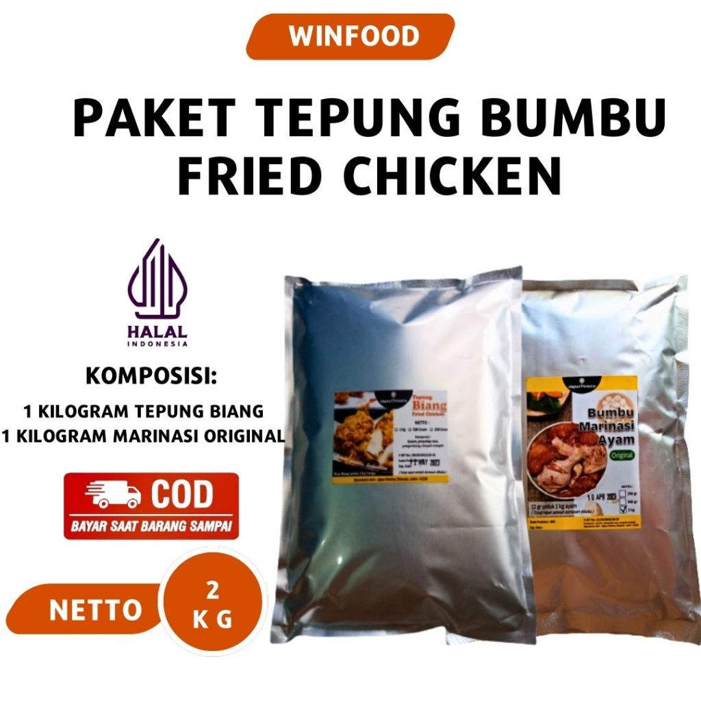 Jual Tepung Biang Bumbu Marinasi Ayam Geprek Fried Chicken Kg