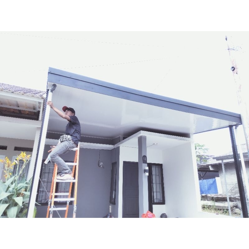 KANOPI BAJA RINGAN ATAP ALDERON + PLAFON PVC