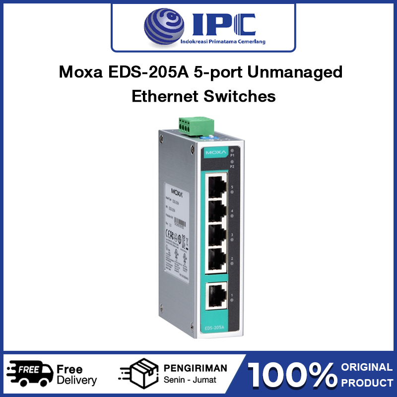 Jual EDS-205A 5-port Unmanaged Ethernet Switches | Shopee Indonesia