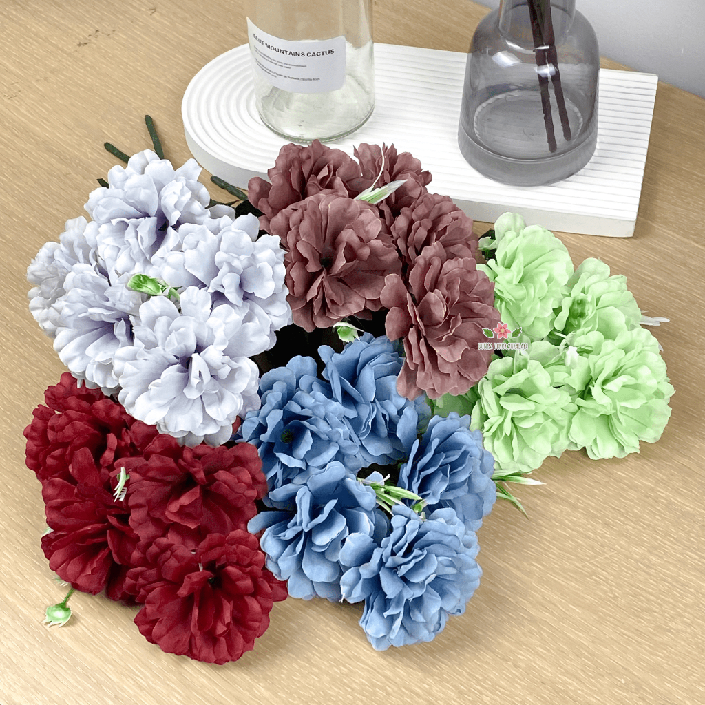 Jual Bunga Carnation OF Anyelir Cabang 5 Artificial Buatan Home Decor ...