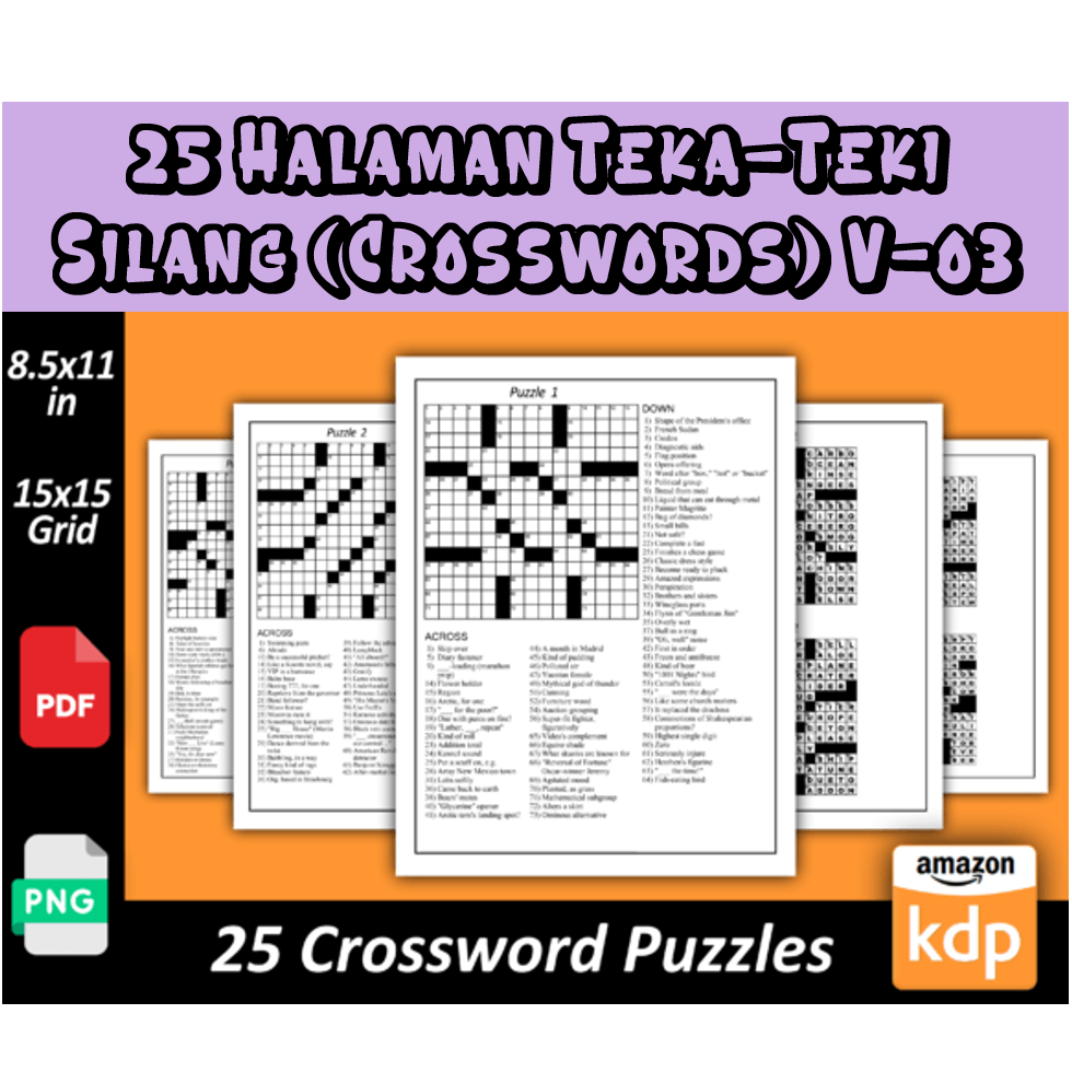 Jual 25 Halaman TekaTeki Silang (Crosswords) V03 Shopee Indonesia