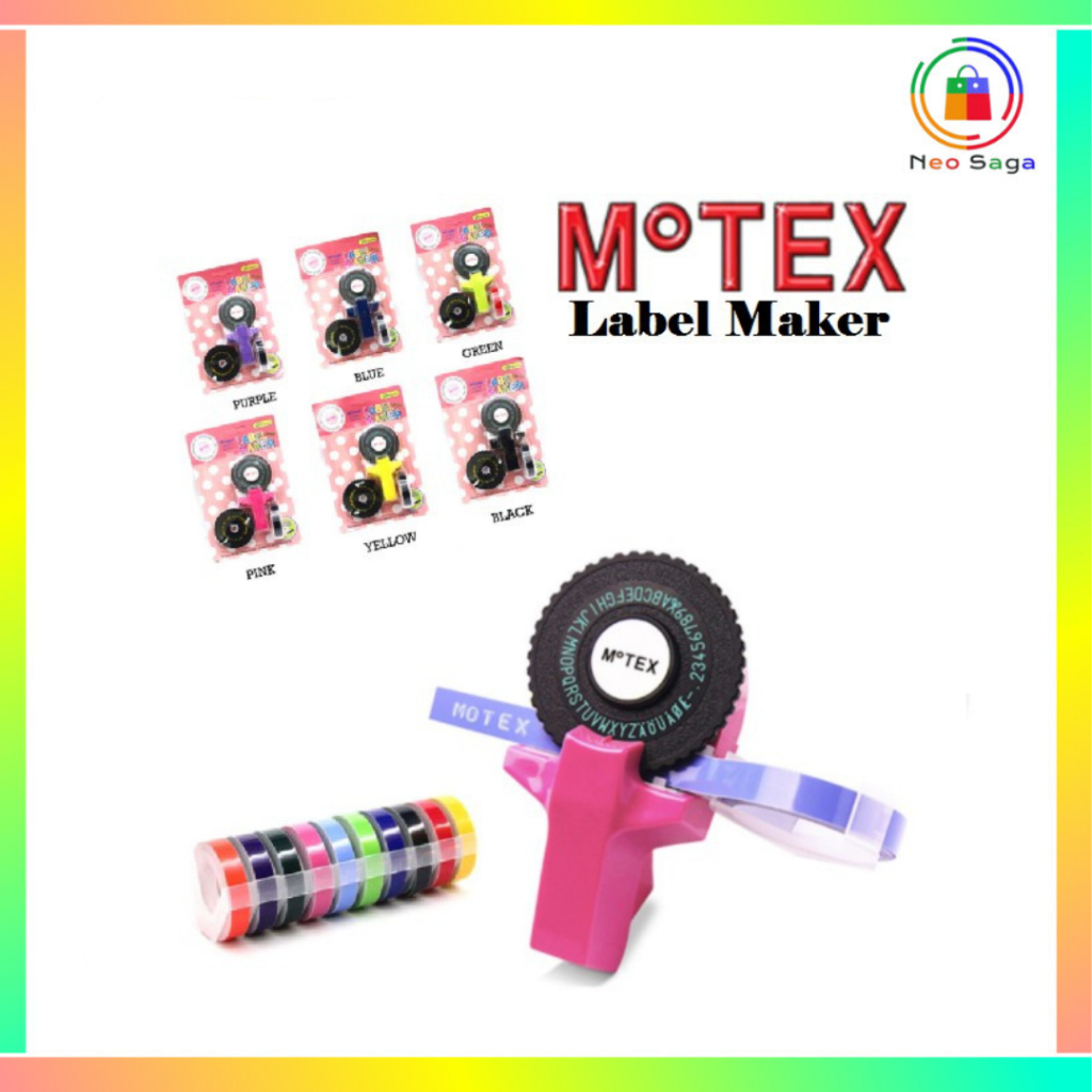Jual MOTEX label dymo embossing label maker Shopee Indonesia