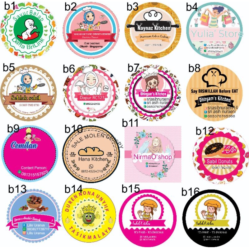 Jual Stiker Label makanan/stiker label minuman/label makanan murah ...