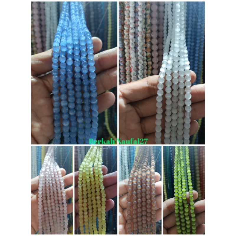Jual Bahan Craft Manik Batu Alam Cat Eyes Ukuran 6mm 8mm Untuk Menbuat ...