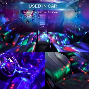 Lampu Disko RGB USB Mini Sensor Suara Portabel
