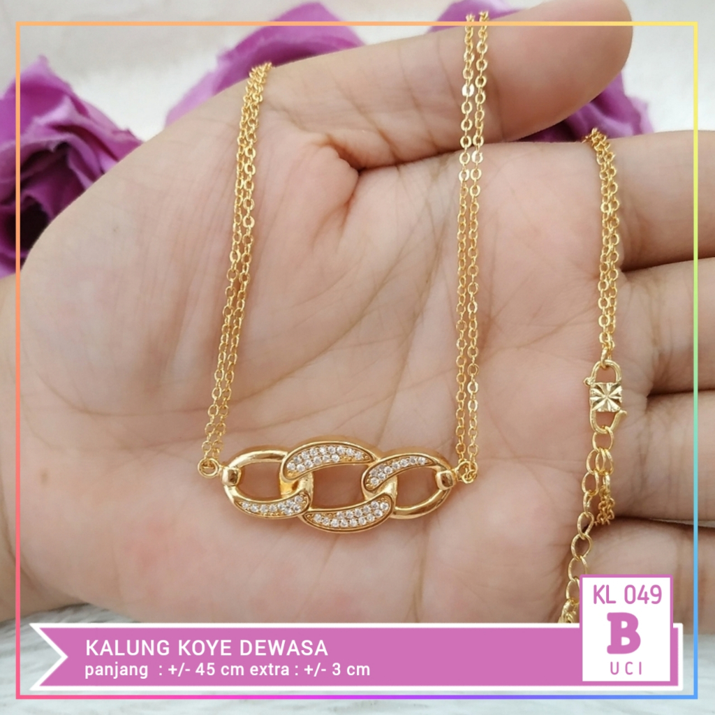 Jual Good Jewelry Kalung dewasa koye love rangkai mewah perhiasan lapis ...